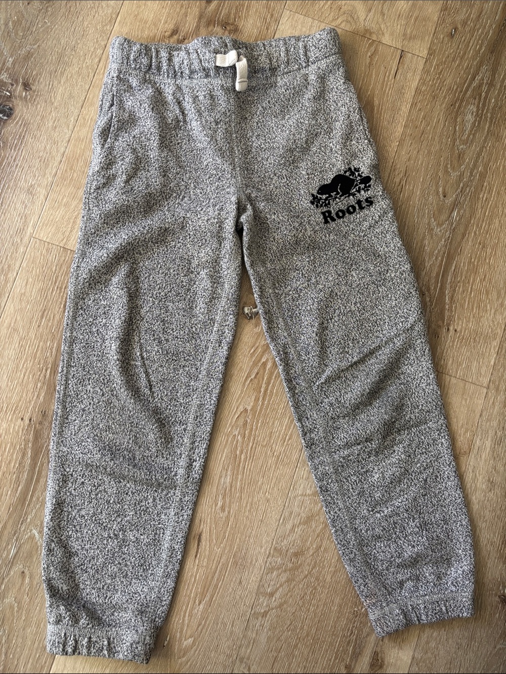 Roots Kids Heather Gray Joggers with Logo